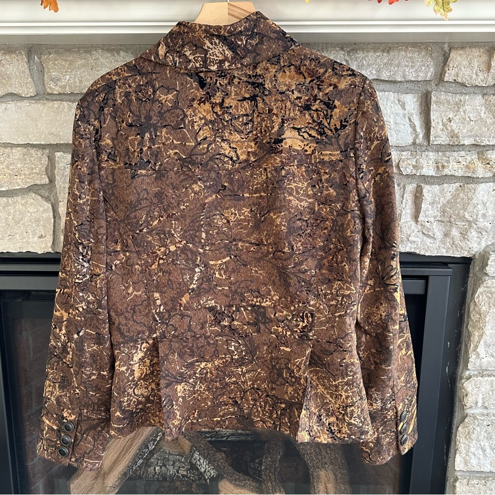 Anthracite Ladies Blazer Tweed Paisley Textured Camouflage Size 12 Women - Picture 14 of 14